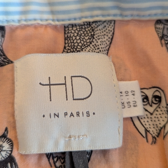 Adorable owl button down lightweight shirt sz 10 - Picture 2 of 4